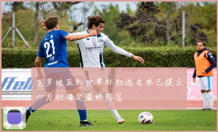 克罗地亚队世界杯初选名单已提交六月初确定最终阵容